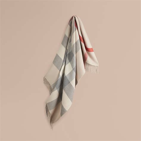 Shop Burberry Merino Wool Check Blanket 